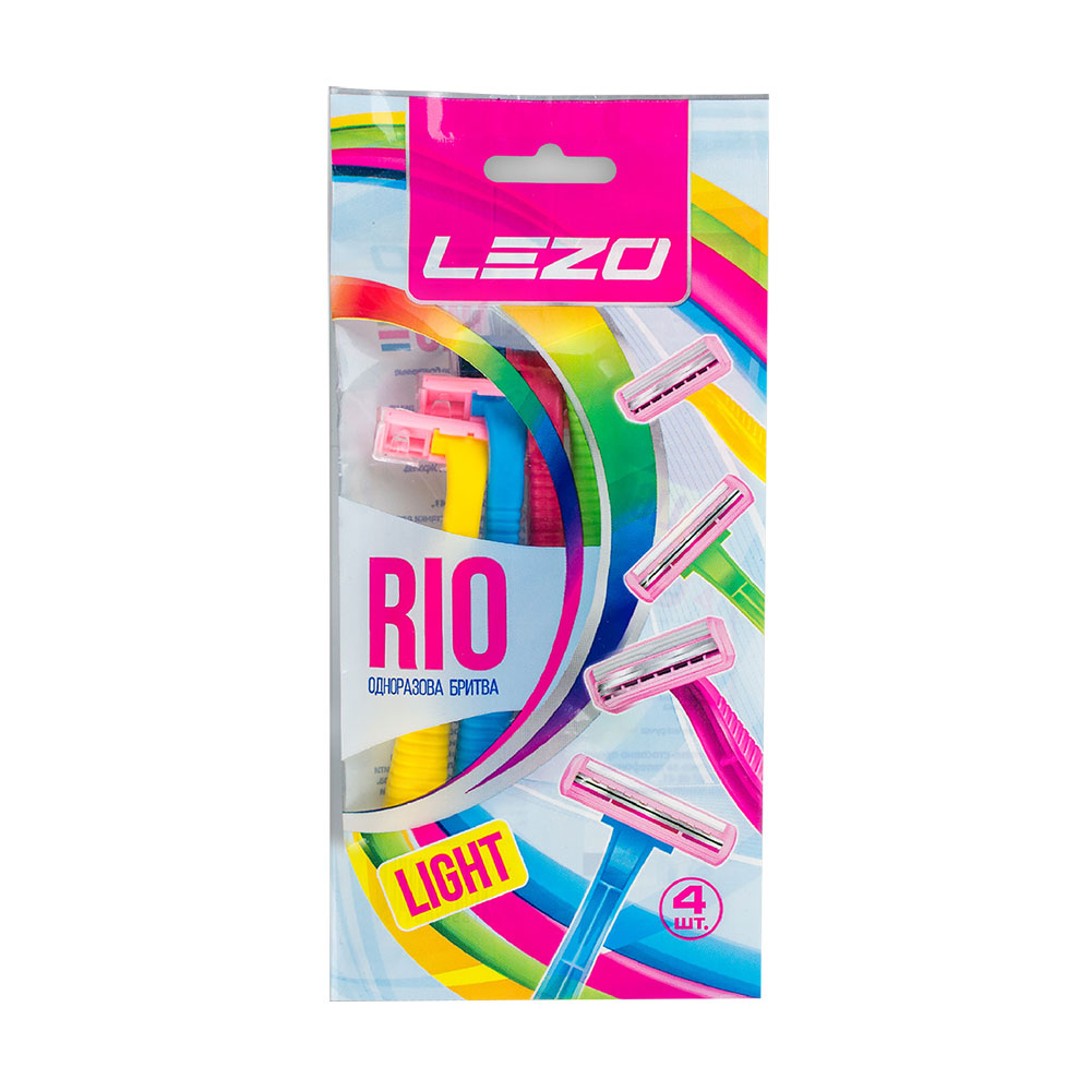 Станок для гоління LEZO Rio Light одноразовий, жіночий, 4 шт